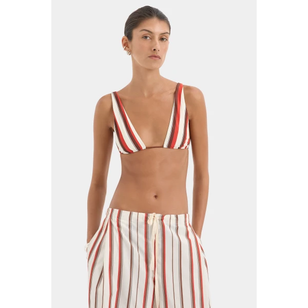 SIR the Label Alva Drawstring Pant in Laila Stripe | Pants | Luxury Shoes 