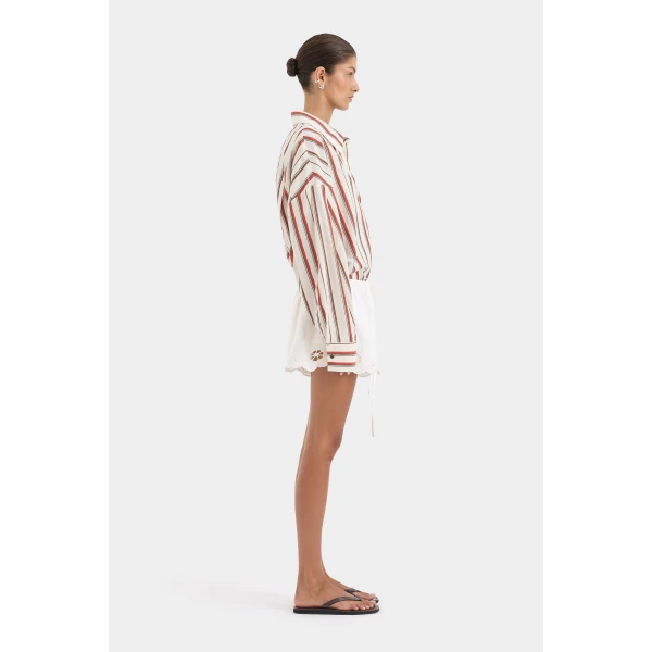 SIR the Label Alva Long Sleeve Shirt in Laila Stripe | Shirts | Luxury Shoes 