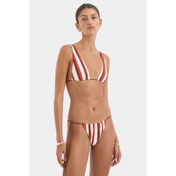 SIR the Label Alva String Brief in Laila Stripe | Bikini | Luxury Shoes 