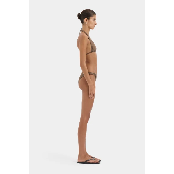 SIR the Label Amado Beaded Brief in Mocha | Bikini | Luxury Shoes 