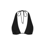 SIR the Label Amado Halter Triangle Top in Black | Bikini | Luxury Shoes 