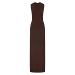 SIR the Label Apolline Maxi Dress in Dark Chocolate | Maxi Dresses | Luxury Shoes 