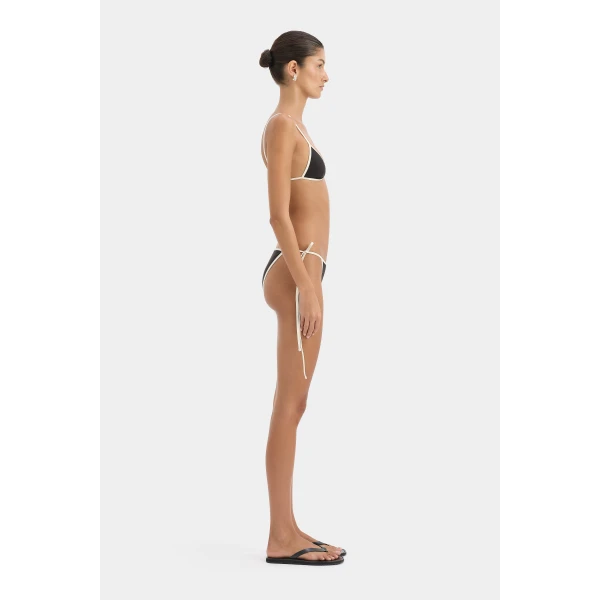 SIR the Label Ari Reversible Tie Brief in Black and Carob | Bikini | Luxury Shoes 