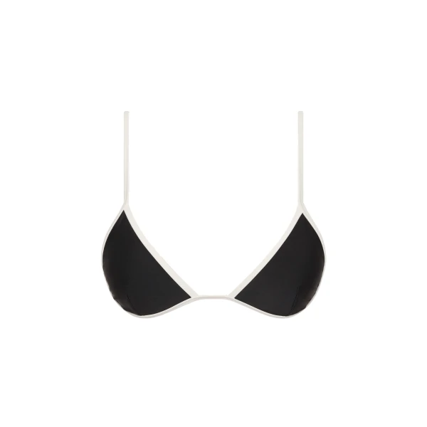 Ari Reversible Tie Triangle Top in Black and Carob
