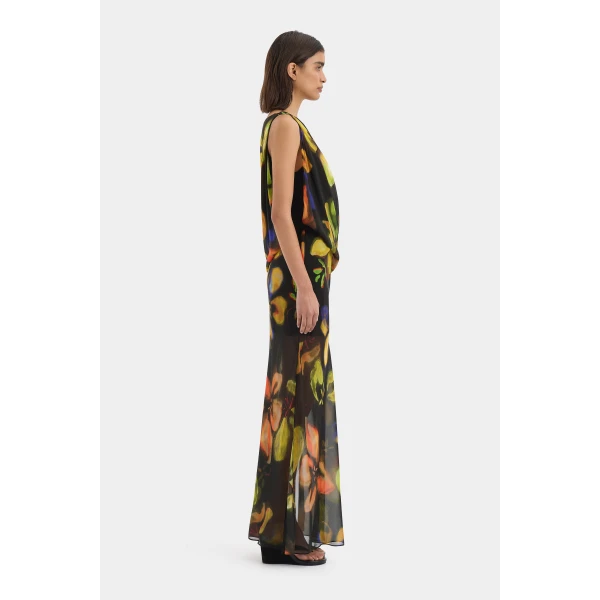SIR the Label Arisa Maxi Dress in Blur Poppy | Maxi Dresses | Luxury Shoes 