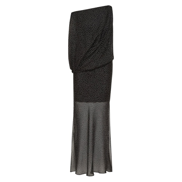 SIR the Label Arisa Maxi Dress in Polka Dot Nero | Maxi Dresses | Luxury Shoes 