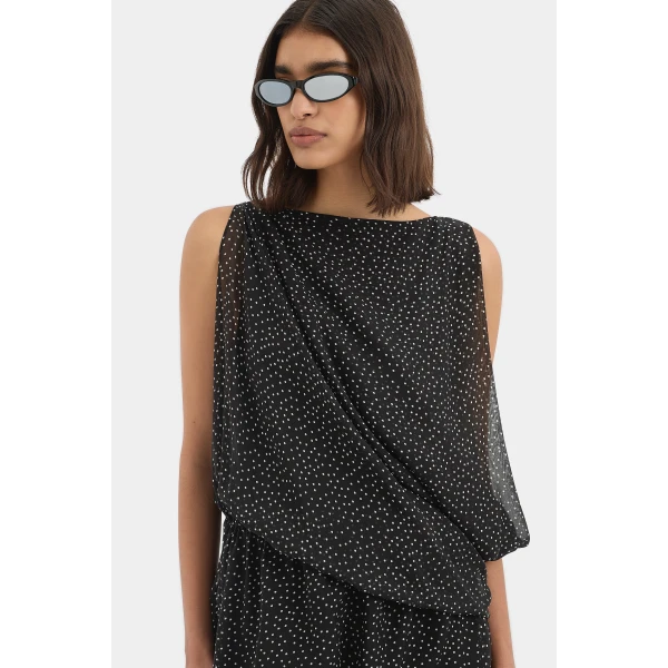 SIR the Label Arisa Mini Dress in Polka Dot Nero | Mini Dresses | Luxury Shoes 