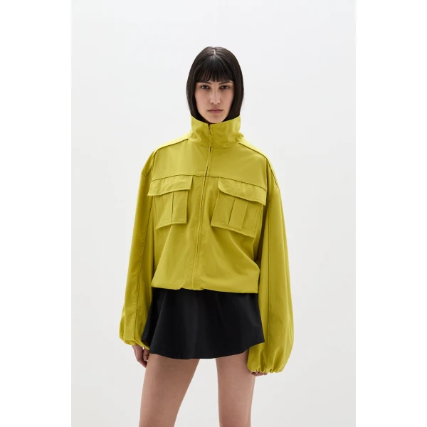 SIR the Label Arla Bomber Jacket in Chartreuse | Jackets | Luxury Shoes 