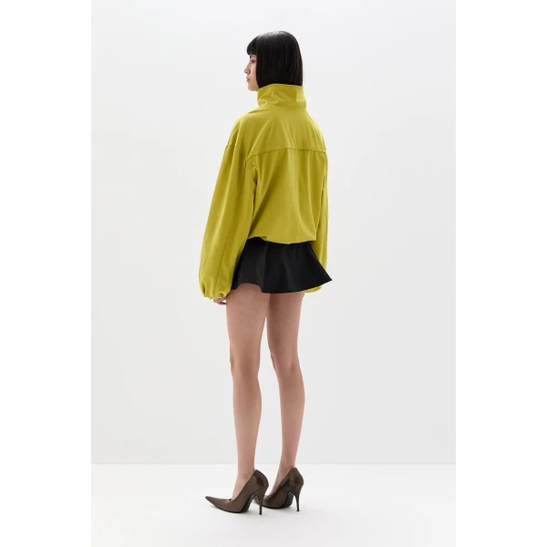 SIR the Label Arla Bomber Jacket in Chartreuse | Jackets | Luxury Shoes 