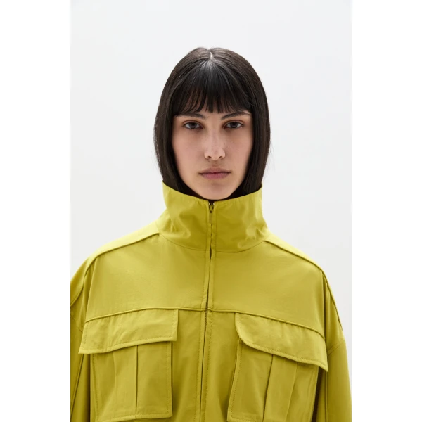 SIR the Label Arla Bomber Jacket in Chartreuse | Jackets | Luxury Shoes 