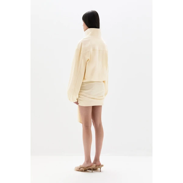 SIR the Label Arla Bomber Jacket in Cream | Jackets | Luxury Shoes 