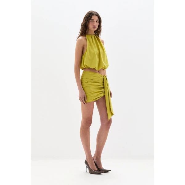 SIR the Label Arla Bubble Top in Chartreuse | Tops | Luxury Shoes 