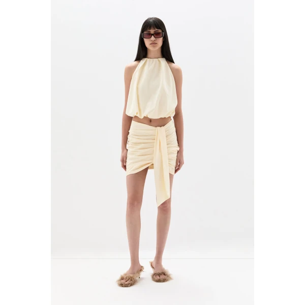 SIR the Label Arla Bubble Top in Cream | Tops | Luxury Shoes 