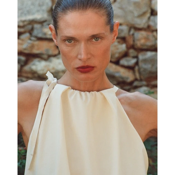 SIR the Label Arla Bubble Top in Cream | Tops | Luxury Shoes 