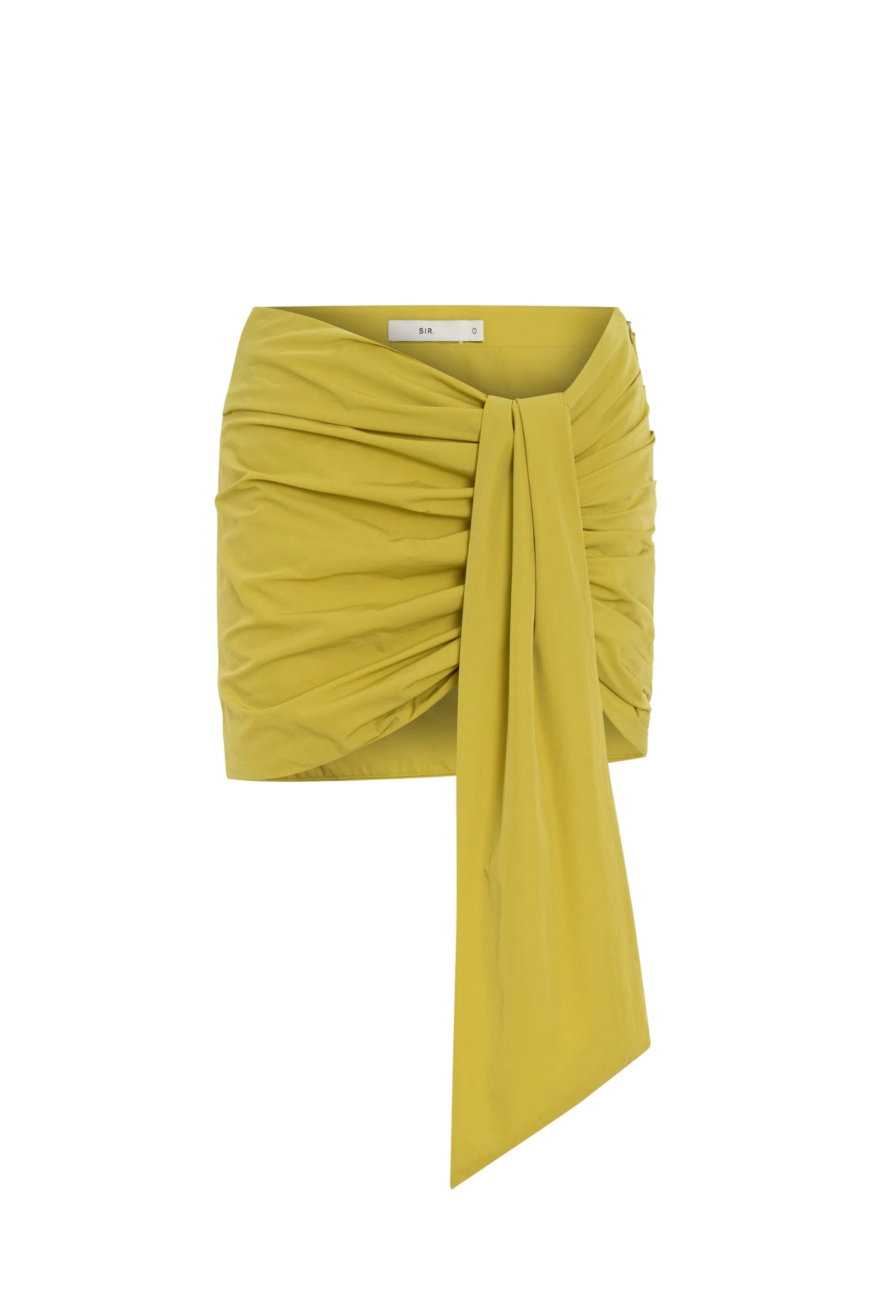 SIR the Label Arla Gathered Mini Skirt in Chartreuse SIR the Label Arla Gathered Mini Skirt in Chartreuse | Mini Skirts | Luxury Shoes