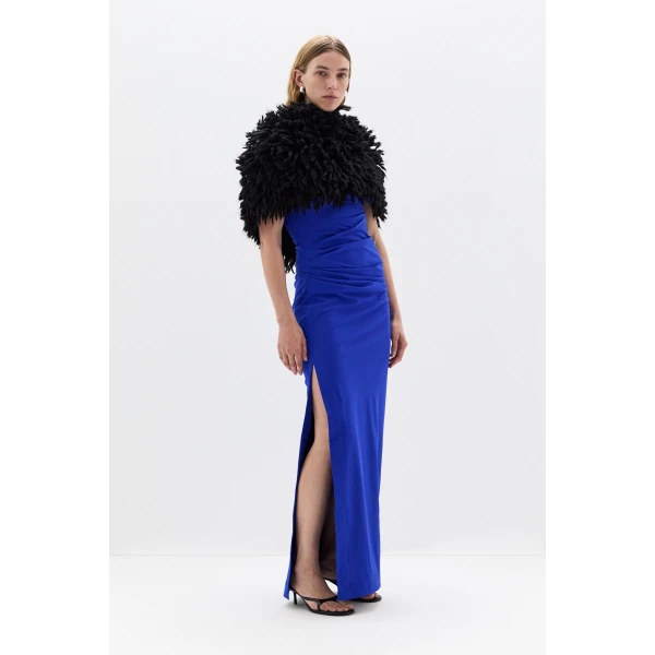 SIR the Label Arla Halter Gown in Cobalt | Evening Gowns | Luxury Shoes 