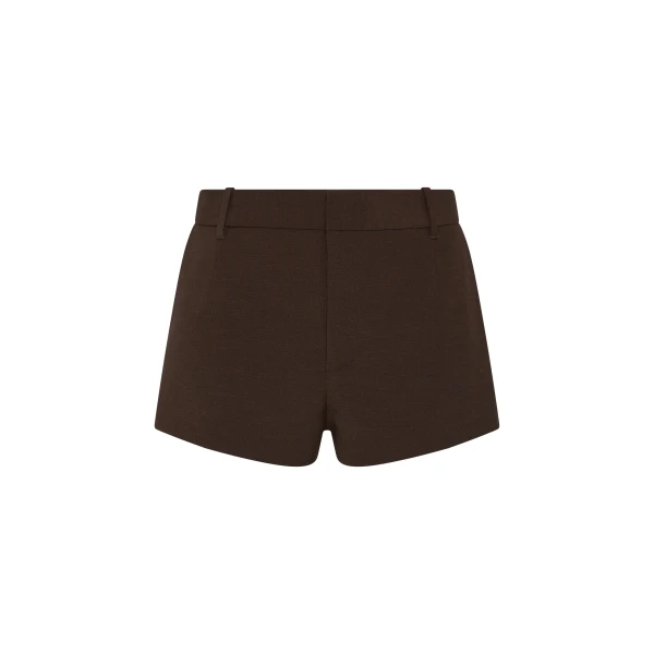 SIR the Label Astrine Mini Short in Coffee | Shorts | Luxury Shoes 