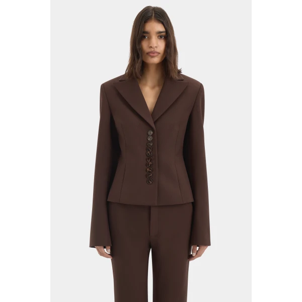 SIR the Label Astrine Tailored Pant in Coffee | Tailored pants | Luxury Shoes 