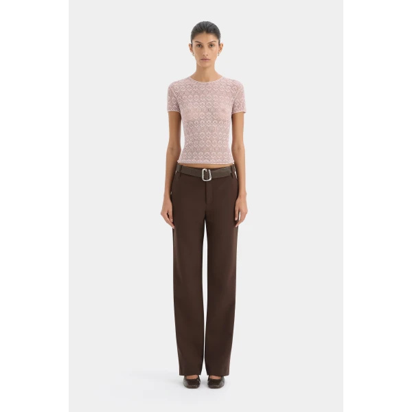 SIR the Label Astrine Tailored Pant in Coffee | Tailored pants | Luxury Shoes 