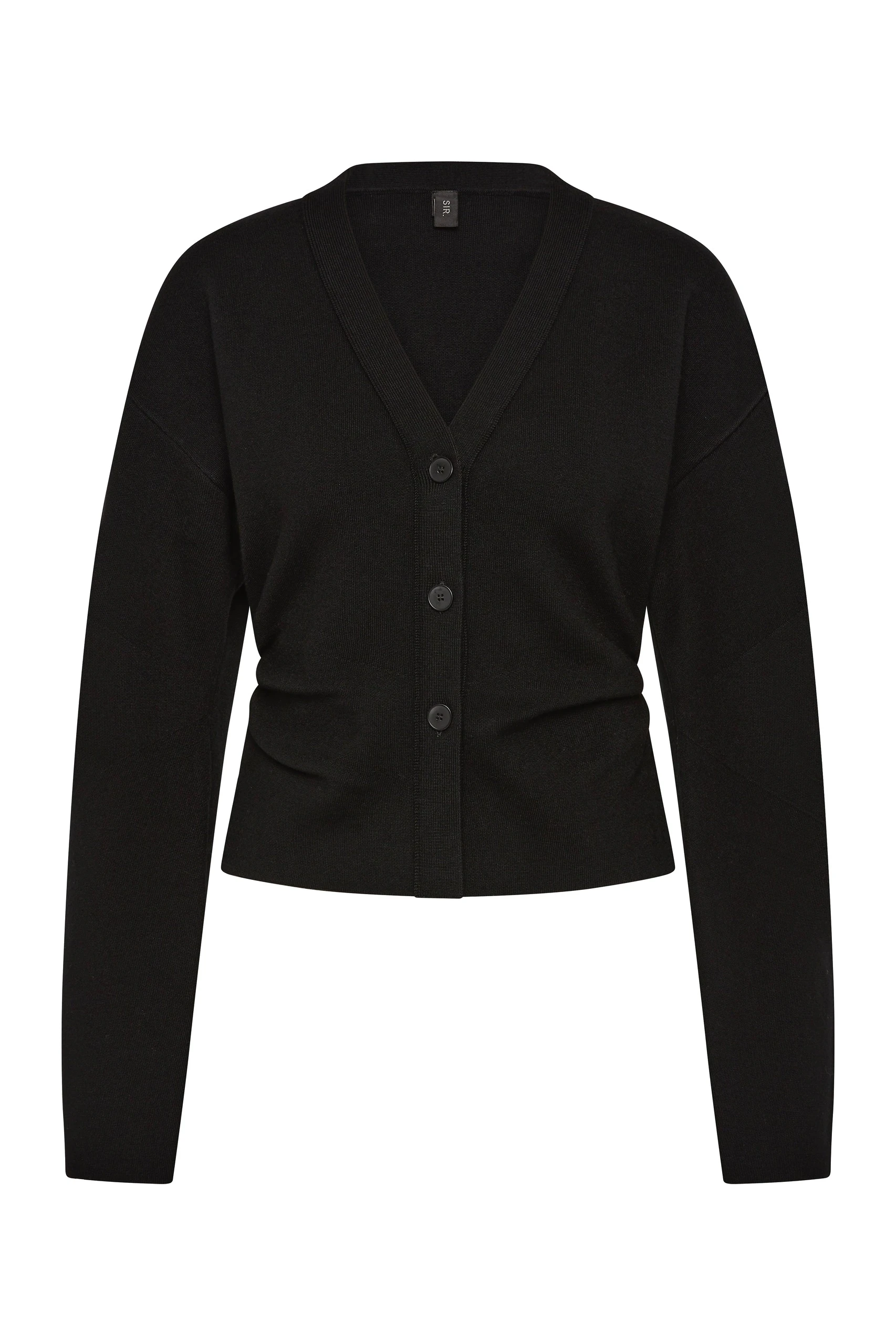 SIR the Label Ayana Gathered Cardigan in Black SIR the Label Ayana Gathered Cardigan in Black | Cardigan | Luxury Shoes