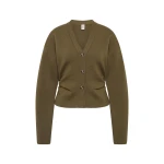 SIR the Label Ayana Gathered Cardigan in Olive SIR the Label Ayana Gathered Cardigan in Olive | Cardigan | Luxury Shoes