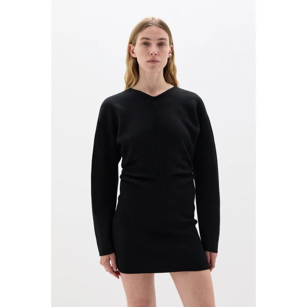 SIR the Label Ayana Knit Mini Dress in Black | Mini Dresses | Luxury Shoes 