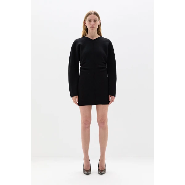 SIR the Label Ayana Knit Mini Dress in Black | Mini Dresses | Luxury Shoes 