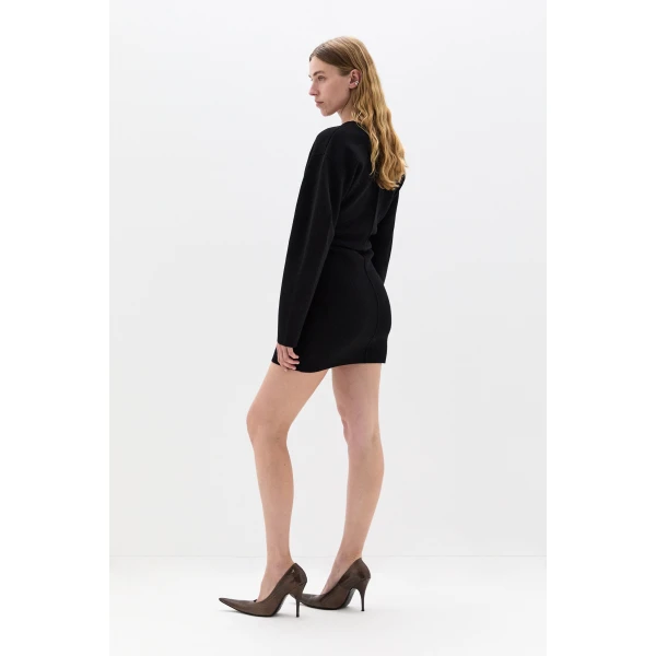 SIR the Label Ayana Knit Mini Dress in Black | Mini Dresses | Luxury Shoes 
