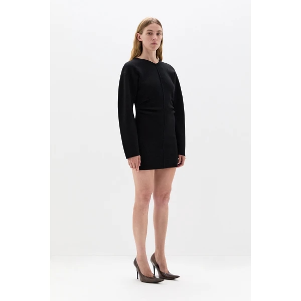 SIR the Label Ayana Knit Mini Dress in Black | Mini Dresses | Luxury Shoes 