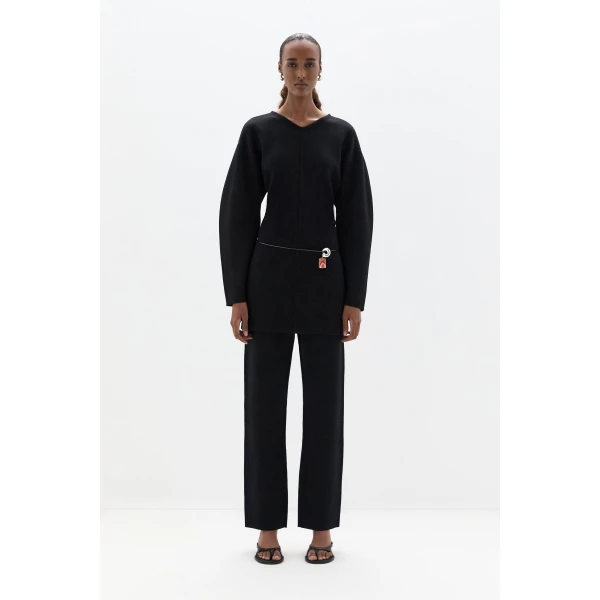SIR the Label Ayana Knit Mini Dress in Black | Mini Dresses | Luxury Shoes 