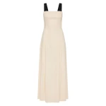SIR the Label Ayla Tie Back Maxi Dress in Bone | Maxi Dresses | Luxury Shoes 