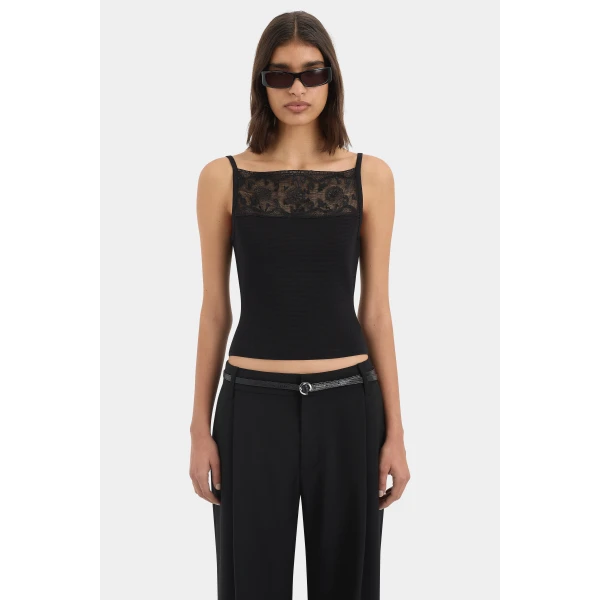 SIR the Label Aylu Cami in Black | Camisoles | Luxury Shoes 