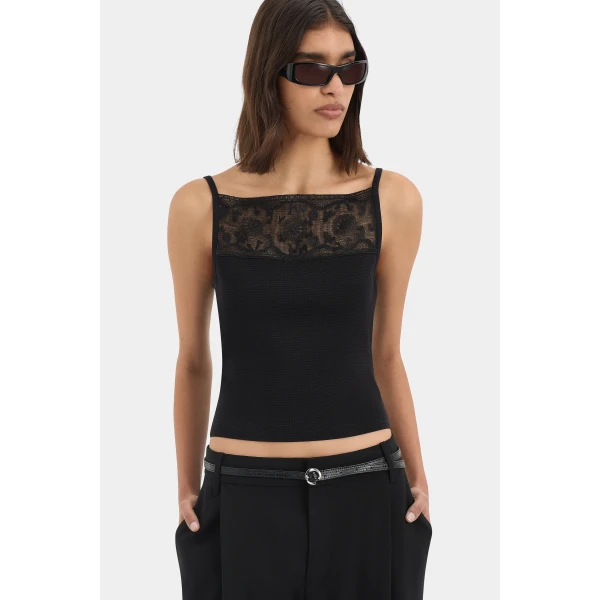 SIR the Label Aylu Cami in Black | Camisoles | Luxury Shoes 