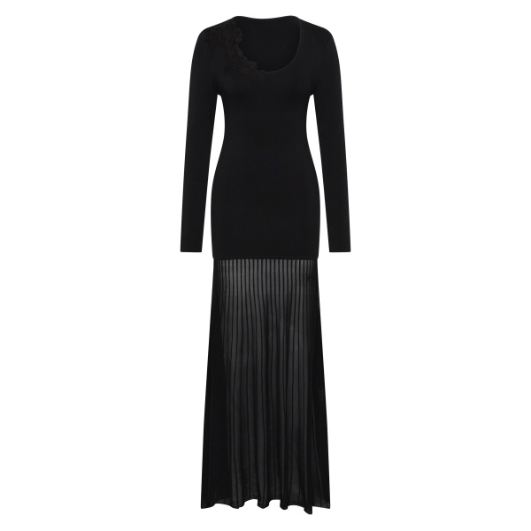 SIR the Label Aylu Long Sleeve Maxi Dress in Black | Maxi Dresses | Luxury Shoes 
