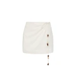 SIR the Label Azura Mini Skirt in Ivory | Mini Skirts | Luxury Shoes 