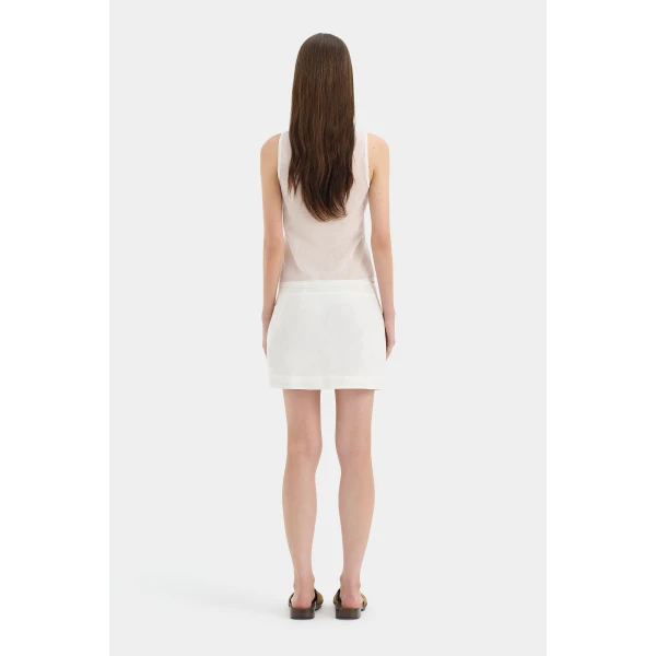 SIR the Label Azura Mini Skirt in Ivory | Mini Skirts | Luxury Shoes 