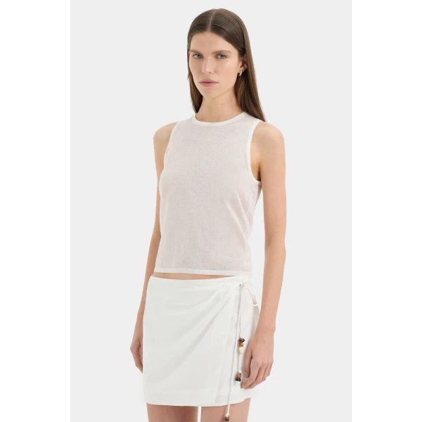 SIR the Label Azura Mini Skirt in Ivory | Mini Skirts | Luxury Shoes 