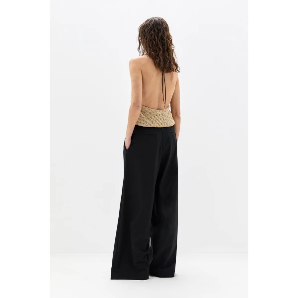 SIR the Label Beatrice Pintuck Pant in Black | Pants | Luxury Shoes 