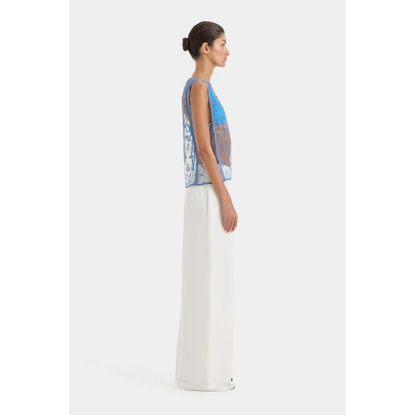 SIR the Label Beatrice Pintuck Pant in Ivory | Pants | Luxury Shoes 