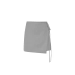 SIR the Label Belle Wrap Mini Skirt in Grey Marle | Mini Skirts | Luxury Shoes 