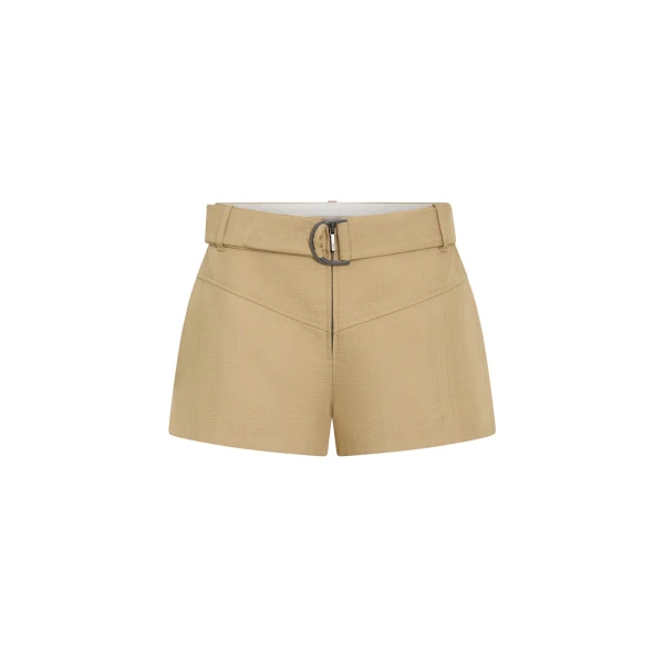 SIR the Label Bronte Belted Mini Short in Beige | Shorts | Luxury Shoes 