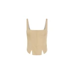 SIR the Label Bronte Fitted Bodice in Beige | Cropped Top | Luxury Shoes 