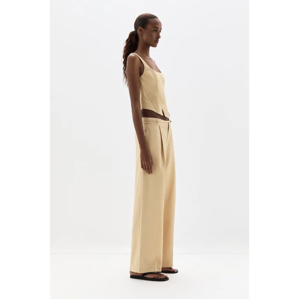 SIR the Label Bronte Tailored Trouser in Beige | Tailored pants | Luxury Shoes 