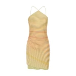 SIR the Label Calypso Layered Mini Dress in Sorbet Stripe | Mini Dresses | Luxury Shoes 