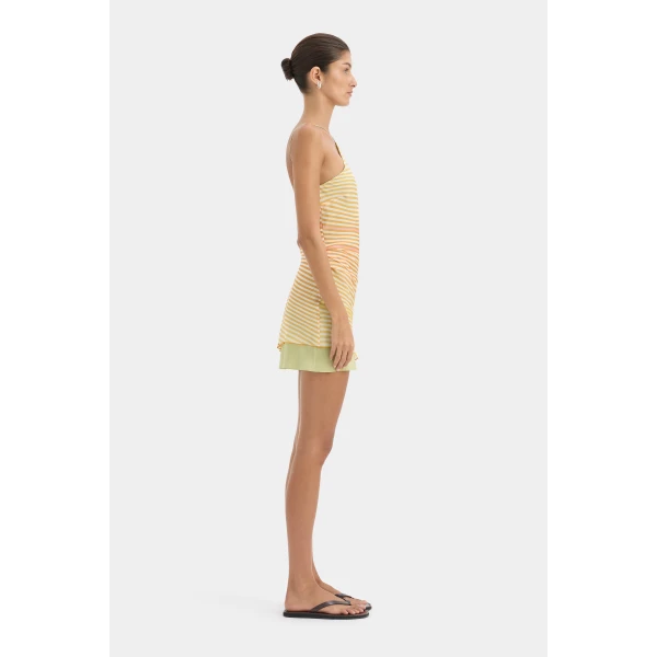 SIR the Label Calypso Layered Mini Dress in Sorbet Stripe | Mini Dresses | Luxury Shoes 