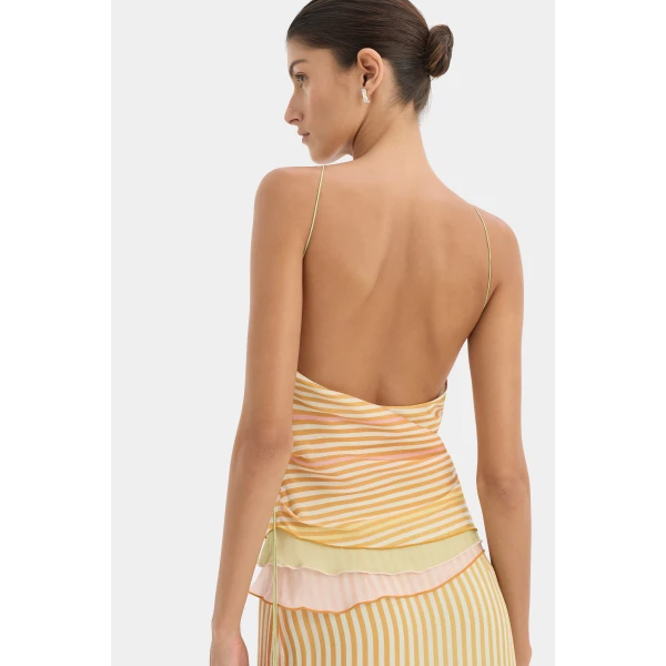 SIR the Label Calypso Layered Top in Sorbet Stripe | Tops | Luxury Shoes 