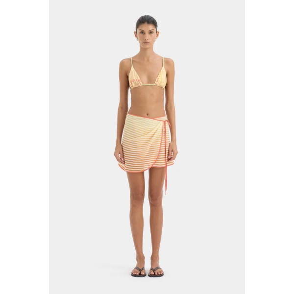 SIR the Label Calypso Sarong in Sorbet Stripe | Beachwear | Luxury Shoes 