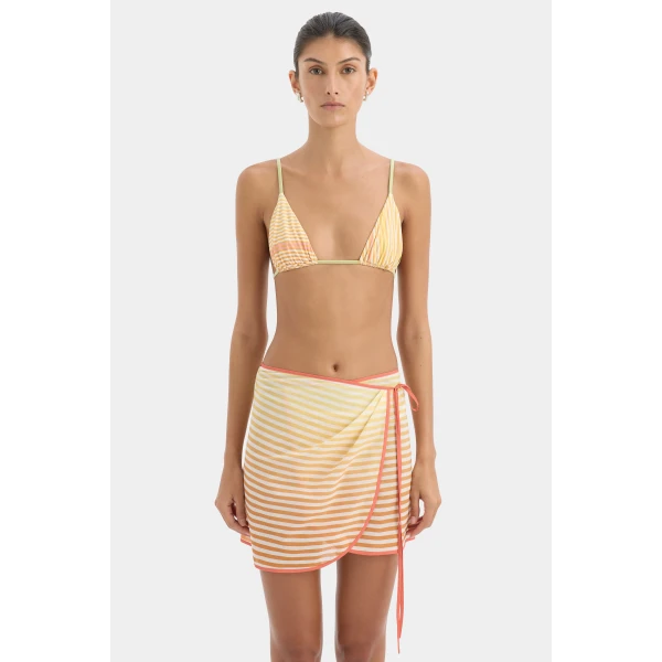 SIR the Label Calypso Sarong in Sorbet Stripe | Beachwear | Luxury Shoes 