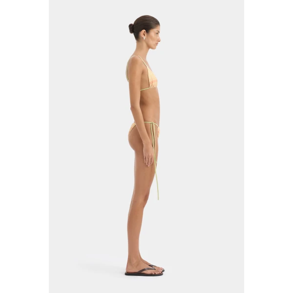 SIR the Label Calypso String Triangle Top in Sorbet Stripe | Bikini | Luxury Shoes 