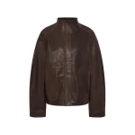 SIR the Label Candela Leather Jacket in Chocolate | Leather Jackets | Luxury Shoes 